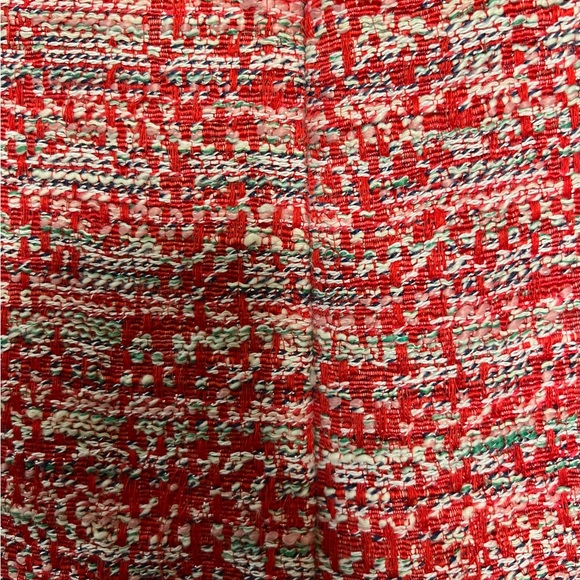 Zara Red and White Tweed Skirt - Picture 4 of 6